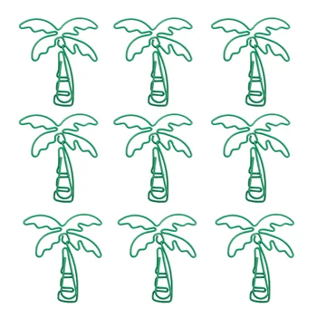 Форма на Кокосовата Палма Кламер за Хартия Зелена Палма Отметки Планер Скоби за Офис на Ученически Пособия, Рожден Ден, Сватба Бижута