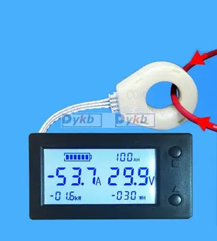 DYKB Цифров измерител на Хол dc 0 ~ 300 50A 100A 200A 400A/999AH/999 кВт/999 кВт/Ч Кулонометр Тестер оловно-кисели/литиеви батерии