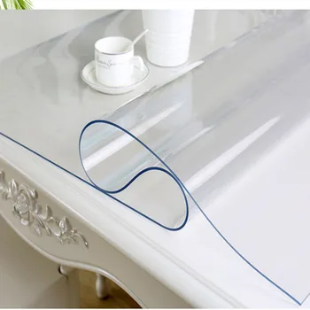 Водоустойчив Покривка Прозрачни Покривки, с Шарени Кухненска Маса от PVC Капак Маслена Кърпа Мека Стъклена Покривка 1.0 mm