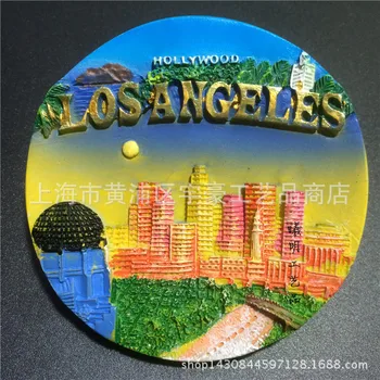 Творчески Американски Туристически Сувенир Лос Анджелис Смола Магнит За Хладилник Магнитен Стерео