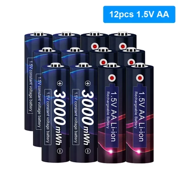 3000 МВтч 1,5 AA Литиево-полимерна Акумулаторна Батерия Li-po 1,5 AA литиево-йонна Акумулаторна батерия AA от 1,5 Батерия за играчки