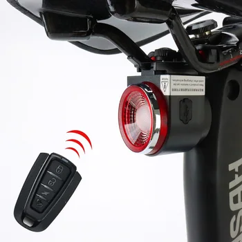 Велосипеден Задна Светлина Спирачната Фенер Алармени системи за Отдалечен Предизвикателство за Безжично Управление на USB Зареждане Led Фенерче под наем на Търсещия Рог A8Pro