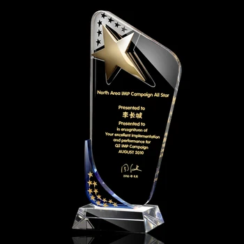 Индивидуални Гравиране На Стъкло На Спортни Сувенири StarTrophy League Cup Competition Award Кристална Сувенири Ръчна Изработка