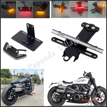 Мотоциклети LED Стоп-Сигнал Указател на Завоя Задно Страничната Притежател на Регистрационна Табела Скоба За Harley Sportster S 1250 2021-2022