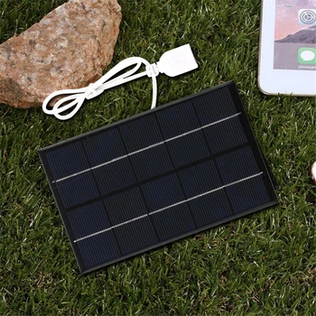 USB Соларен Панел Открит 5 W 5 В Преносимо Слънчево Зарядно Панел за скално Катерене Бързо Зарядно Устройство Поликремний Пътуване САМ Слънчево Зарядно Генератор