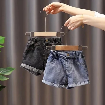 VIDMID / дънкови къси панталони за момичета, летни дрехи, нови летни детски шорти, модни шорти в чужд стил, P5904