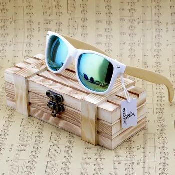 BOBO BIRD Бамбукови Слънчеви Очила Дамски Поляризирани Слънчеви Очила Мъжки Огледално gafas de sol с Дървена Подарък Скоростна CG007 Дропшиппинг OEM