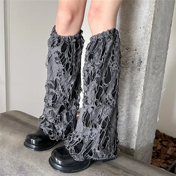 Dourbesty Y2k, 1 чифт гетр, топли чорапи, дамска Мода, Лолита, готически стил, открити скъсаните чорапи, покривка за крака, градинска облекло