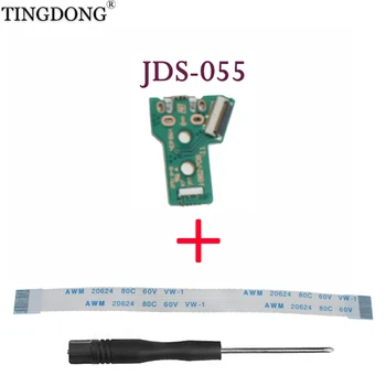За SONY PS4 Контролер USB Порт За Зареждане Конектор Такса JDS-055 Дръжка зарядно гнездо превключвател такса 12PIN кабелен Модул за PS4