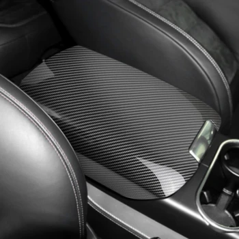За Porsche Cayenne 2011-2017 Автомобили Централната Конзола Подлакътник на Кутия За Съхранение на Защитно покритие с ABS Въглеродни влакна Аксесоари за Интериора