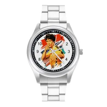 Брус Лий Кварцови Часовници Спортни Стилни Ръчни Часовници Дизайн От Неръждаема Стомана Добро Качество Ръчни Часовници За Тийнейджъри