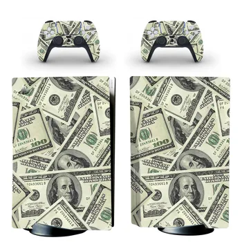 Долар на САЩ PS5 Диск Стикер на Кожата Протектор Стикер Калъфче за Конзолата PlayStation 5 и Контролер PS5 Стикер на Кожата Винил
