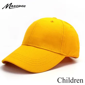 Однотонная Бейзболна Шапка за Деца, Промытая бейзболна шапка-шапка за Момичета и Момчета, Модни Детски летни Пролетни Памучни Бебешки Шапки