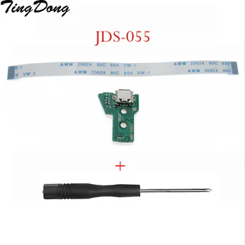 За SONY PS4 Контролер USB Порт За Зареждане Конектор Заплата JDS-055 5-та V5 12-пинов кабел Слот Аксесоари
