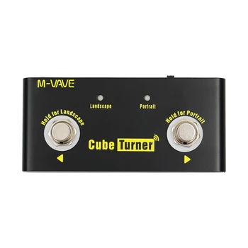 M-VAVE Cube Turner Wireless Page Turner Външна педала на Bluetooth Поддържа връзка петлителя е Съвместимо с iPad, iPhone