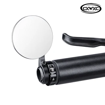 CXWXC Кормило Огледало за Монтиране На Кормилото, Планинско Колоездене Огледала за Обратно виждане Защитни Велосипедни Аксесоари Нечупливи Изпъкнали Стоманени Лещи