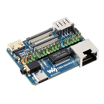 Такса за разширяване на Waveshare за Raspberry Nano-CM4-B за изчислителен модул 4 Lite /EMMC Долната плоча 40Pin Интерфейс GPIO