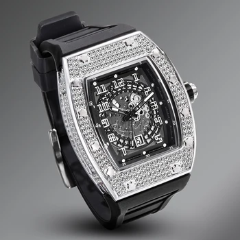 Дизайнерски Часовници За Мъже Ice Out Diamond Bling Хип-Хоп За Мъже на S Часовник е Водоустойчив Кварцов Часовник Безплатна Доставка Нов Reloj Hombre Marca de Lujo