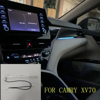 Интериорът На Автомобила Led Декоративна Лампа Централна Конзола Атмосфера Светло Синьо За Toyota Camry 2018 2019 2020 2021