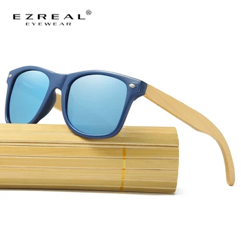 EZREAL Дървени слънчеви очила Мъжки Маркови Дизайнерски Висококачествени Бамбукови Слънчеви Очила За жени UV400 oculos de sol С Калъф EZ047