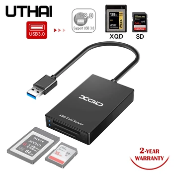 UTHAI Q02 Rocketek Мултифункционален четец на карти Type-c-XQD USB 3.0 четец на карти с памет M / G поддържа скорост до 5 gbps