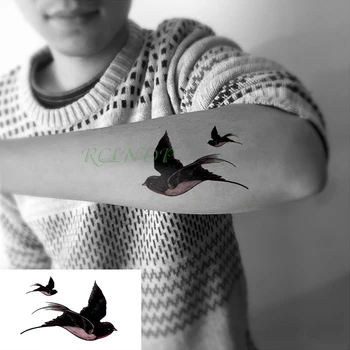 Водоустойчив Временна Татуировка Стикер Животно лястовицата е птица Татуировка Флаш Татуировка Ръка Китката на Крак, Ръка Шията на Фалшиви Татуировки За Мъже Жени
