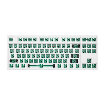80% MKB87 TKL 87 клавиши двухрежимная bluetooth Бяла Механична Клавиатура комплект type c ключ с възможност за гореща подмяна на светлинни ефекти RGB ключ