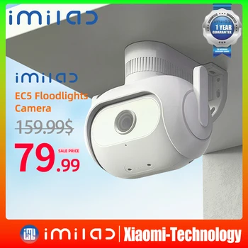 IMILAB ЕС5 Прожекторная Помещение Открит Wifi Mi Домашна Камера за Видеонаблюдение IP 2K Цвят за Нощно Виждане Проследяване На Човек Уеб Камера