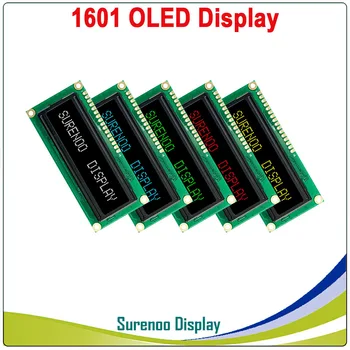 Истински OLED-дисплей, 1601 161 символ, паралелен LCD модул, LCM дисплей екран, вграден WS0010, подкрепа е в съответствие SPI