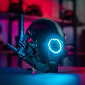Персонални киберпънк маска с led осветление Cosplay подпори технология чувство за ръчна маска