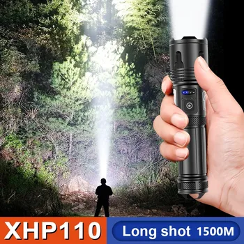 XHP110 Мощен Led Фенерче USB Акумулаторна XHP90 Тактическа светкавица XHP70 led светлини Лампа за къмпинг лампа