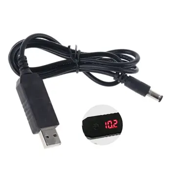 QC USB 3,0 до 5-12 В Регулируемо Напрежение, Увеличава 5,5x2,1mm Кабел, Линия Подобряване на Капацитета За Wi-Fi Рутер, Светодиодна лента, устройство За 12v