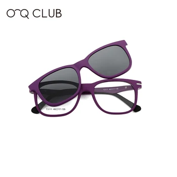 O-Q CLUB Детски Слънчеви Очила Поляризирани Магнитни Клипове за Момчета И Момичета, На Открито Очила TR90 Късогледство Рамки За Очила По Рецепта T3111