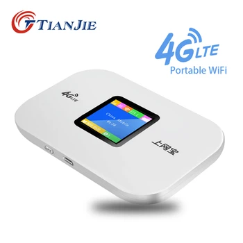 TIANJIE 4G Рутер Сим-карта Wifi CAT4 150 М Wi-Fi Безжичен Модем LTE FDD/TDD Достъп до Мрежата Отключване на Мобилен Джобен Точка за Достъп Преносим