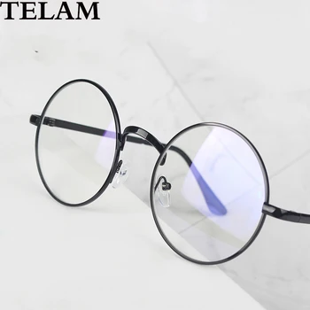Метални кръгли очила анти-синя светлина ретро колеж дамски слънчеви очила Компютърни очила слот мъжки очила с прозрачни лещи