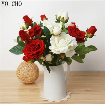 сватбена украса сватбени цветя изкуствен букет божури копринени рози цвете за декорация на дома украсата на масата на сватбата на цвете