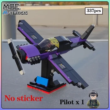 Военната Серия MOC Тухли Творчески Малък Самолет Градивен елемент на Модел на Интелигентно Образование DIY Играчки За Момчета Коледни Подаръци