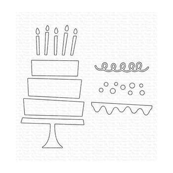 Шаблони за Рязане на Торта за Рожден Ден, Scrapbooking за Нов Юли 2022 г., Производство на Хартия, Рамки за Релеф, Набор от Карти, без Ясни Печати