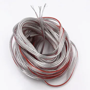 50 М 22-awg Проводник на вентилатора шаси 3PIN полуфабрикатная линия прозрачен свързващ проводник Удължител 0,3 mm2 бял червен кабел parellel