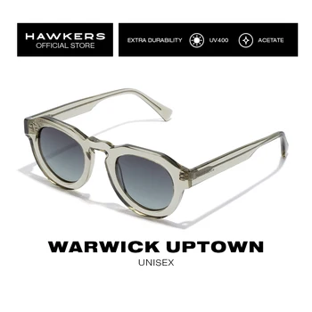 Слънчеви очила HAWKERS Clear Smoke Dark WARWICK UPTOWN за мъже и жени, унисекс със Защита UV400. Официален продукт, разработен в Испания