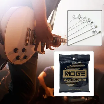 Метални струни за електрическа китара 09-42 инча Високо качество на Добро качество на звука не е Лесно да се прекъсне Дълъг живот Китарни Струни