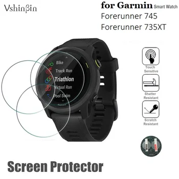 3 БР. Защитно Фолио за екрана Garmin Forerunner 745 Кръгли Smart-Часовници, изработени от Закалено Стъкло Защитно Фолио за Forerunner 735xt
