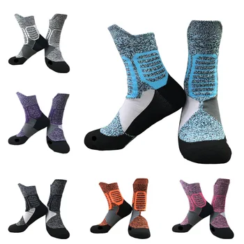 Мъжки Баскетболни Чорапи На Открито Против Хлъзгане, Колоездене Чорапи От Еластична Тъкан Дишащи Спортни Баскетболни Чорапи От Пот