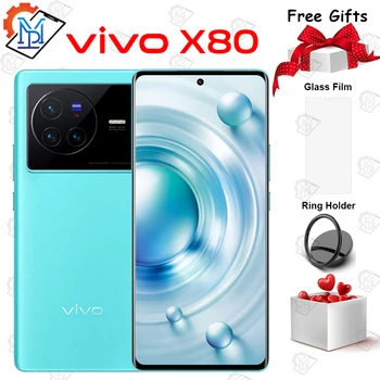 Оригинален Vivo X80 5G Мобилен телефон 6,78 инча AMOLED 120 Hz Dimensity 9000 Восьмиядерный Android 12 Бързо Зареждане на 80 W NFC Смартфон