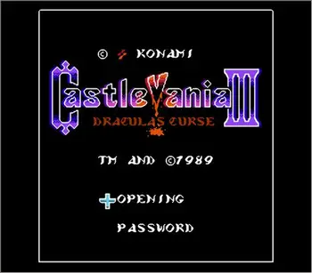 Английски слот касета CastleVania 3 за конзоли NES/ФК
