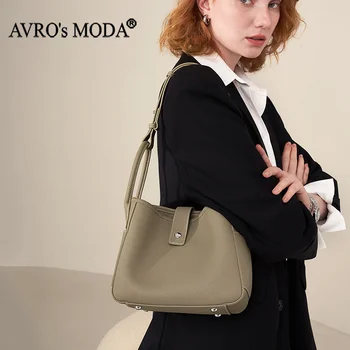 AVRO's MODA Маркови Чанти От Естествена Кожа, Дамски Модни Луксозна Дизайнерска Чанта-торба На Рамо, в Ретро Стил Чанти-незабавни посланици През Рамо