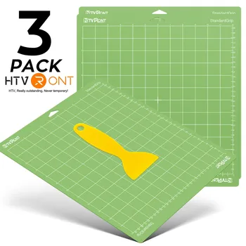 HTVRONT 3 опаковки от 30 см x 30 см Зелен PVC Лепило Подложка За Рязане Гравиране Машина Базова Плоча Подложка за Cricut Explore Air/Air2/Производител на DIY
