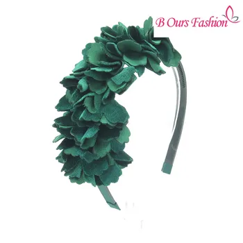 2022 нова мода кадифе цвете тютюневи изделия OEM hairband детски модни аксесоари за коса с пластмасова лента с упорити зъбите