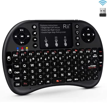 Rii i8 + Мини Безжична Осветление FR/HE/AR/US/BG Клавиатура С Тачпадом Air Mouse Дистанционно Управление За Windows Android TV Box