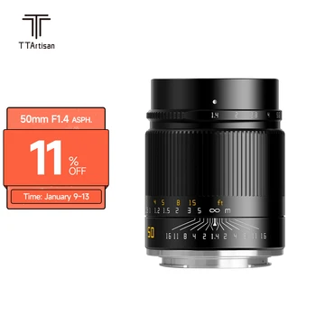 TTArtisan 50 мм F1.4 ASPH Полнокадровые Обектив с ръчно Фокусиране за Sony E Canon RF Nikon Z Sigma Lumix Leica L mount Фотоапарати